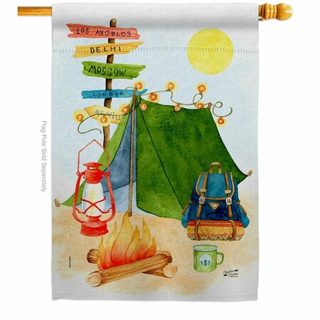 PATIO TRASERO Travel Camp Outdoor Camping 28 x 40 in. Double-Sided Vertical House Flags for  Banner Garden PA3955644